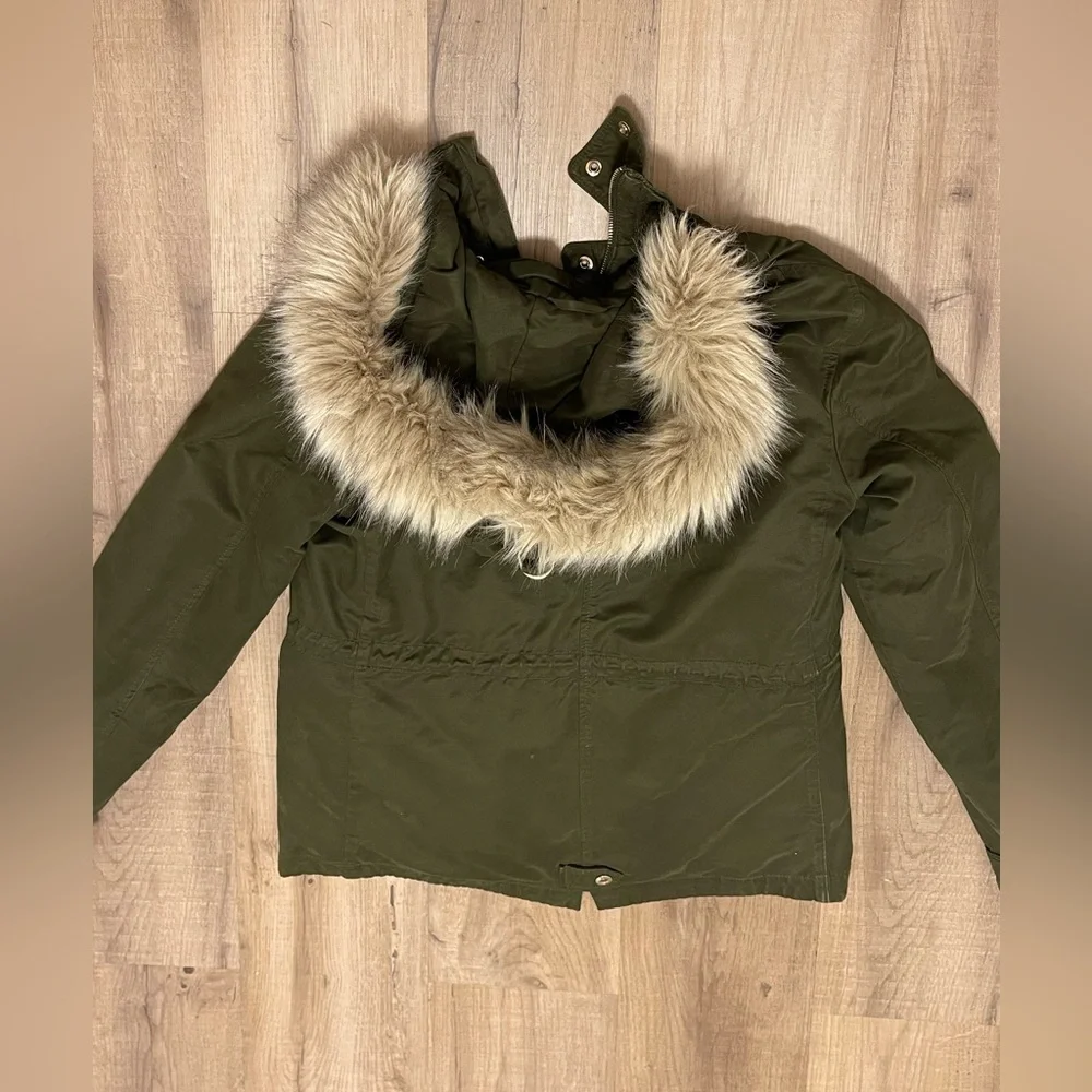 ZARA Khaki Fall/Winter Jacket - Picture 11 of 11